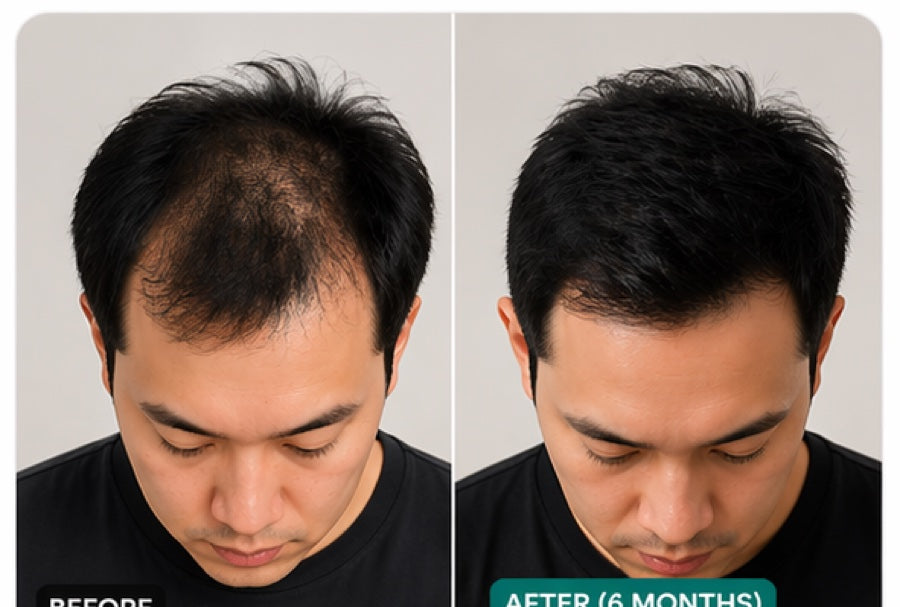 Before and after 6 months on the Combo Kit