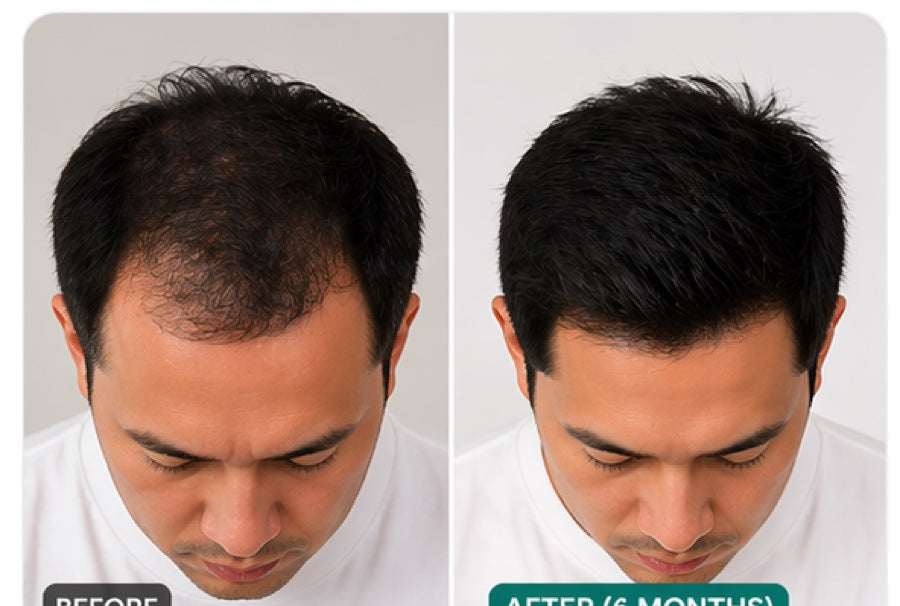 Before and after 6 months on the Combo Kit