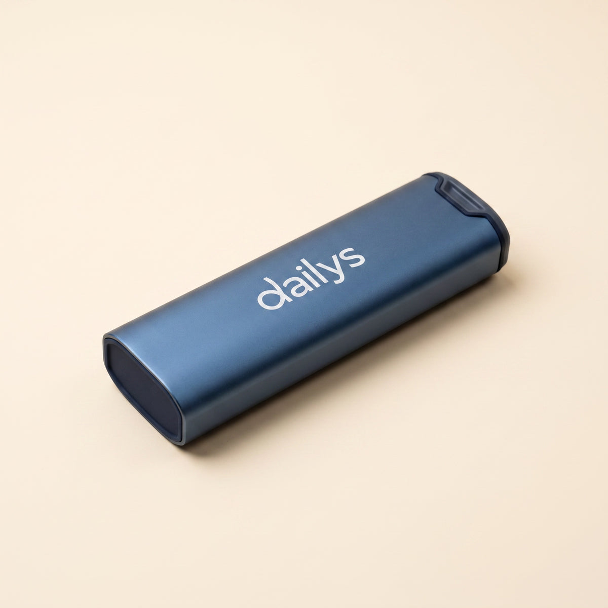 The Dailys Pill Box in blue, slim weekly pill case